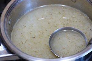 Сырный суп со шпинатом